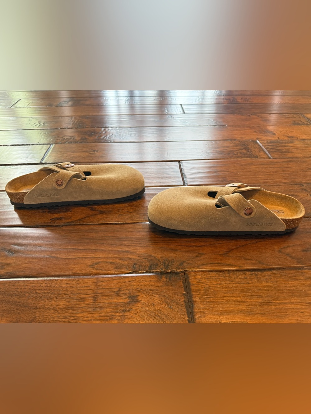 Birkenstock Softbed Suede Boston Clogs - Womens - Picture 3 of 8